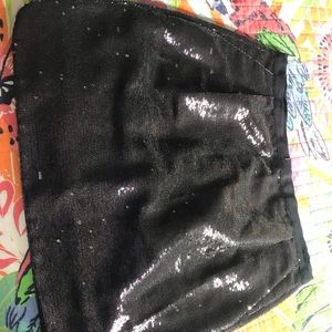Sequined navy j crew mini skirt
